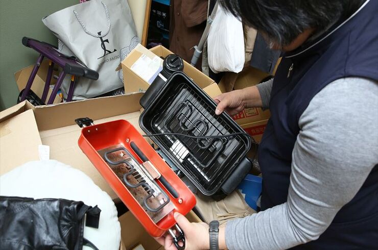 不用品の選定中